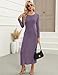 Annebouti Spring Winter Maxi Sweater Dresses for Women 2025 Long Sleeve Trendy Casual Fashion Knit Outfits Teacher Holiday Party Long Dress Purple L