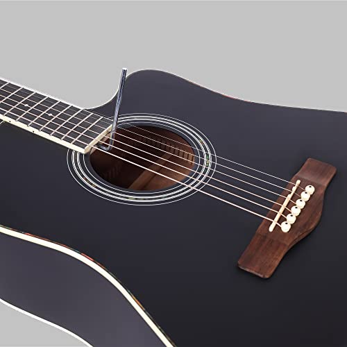 Winzz 41 Pouces Guitare Acoustique 4/4 Full Size pour les Adolescents Adultes Débutants Set, Noir Cutaway - Les Beatles, Paul McCartney, John Lennon, RIngo Starr, George Harrison Winzz 41 Pouces Guitare Acoustique 4/4 Full Size pour les Adolescents Adultes Débutants Set, Noir Cutaway – Image 4