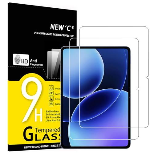 NEW'C 2 Stück, Schutzfolie für Xiaomi Pad 8, Pad 8 Pro Panzer Schutz Glas Folie,9H Festigkeit,HD Bildschirmschutzfolie, 0.33mm Ultra-klar