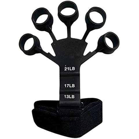Cymwer Hand Grip Strengthener, Finger Strengthener, Finger Expander Trainer 6 Resistant Level Hand Grip Strengthener Portable Rubber for Finger Flexion Extension Training Cover