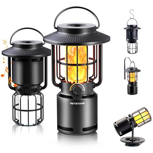 RETEYUNG Outdoor Bluetooth Speakers Waterproof with Atmosphere Light,Gifts for Men Women Dads,10W Wireless Portable Speaker with LED Flickering Torch Lights for Camp/Patio/Pool/Yard/Home Decor(2 Pcs) - image 1