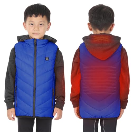Boys Girls Heated Vest Kids Heated Gilet USB Charging Electric Body Warmer 3 Adjustable Temperature Heating Waistcoat