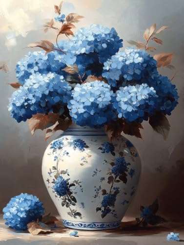 Kit Peinture Diamant Fleur 5D avec vase pour adulte et enfant de dimensions 70 x 50 cm THDZ-04558