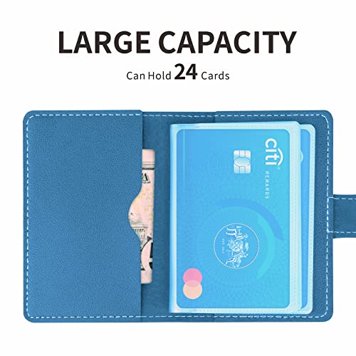 2 Pcs Credit Card Holder and business card holder，Sd Card Holder Each Has 26 Card Organizers, 2024 New Credit Card Holders book for Men and Women.