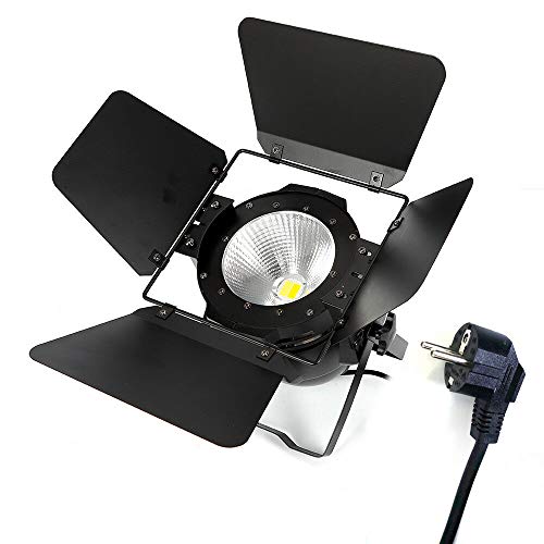 DMX-512 Projecteur LED 100 W Lumière froide pour scènes 2 en 1 Spot COB Extérieur Lampe de théâtre Éclairage blanc chaud avec panneau de son Cover