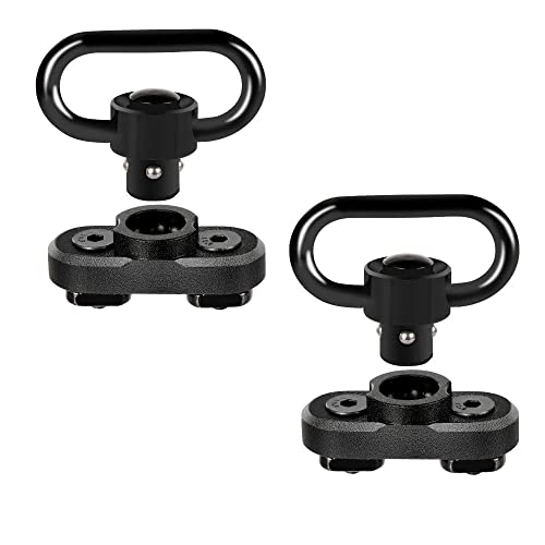 TPO Sling Swivel Mount Quick Detach Sling Attachment w/Push Button Compatible with Mlok System for 2 Point Sling (2PCS)