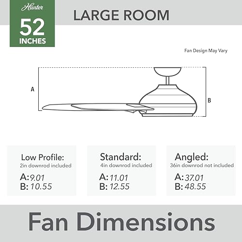 Image of Hunter Trimaran, Outdoor or Indoor, Ceiling Fan, 52 inch, Fresh White