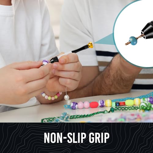 Pin Vise Hand Drill Manual - Jewelry w/Micro Drill Bits (0.8mm-2.5mm) - Rotary Craft Drill for Jewelry Making, Resin, Wood, Plastic, Miniature, Beads, Clay Etc