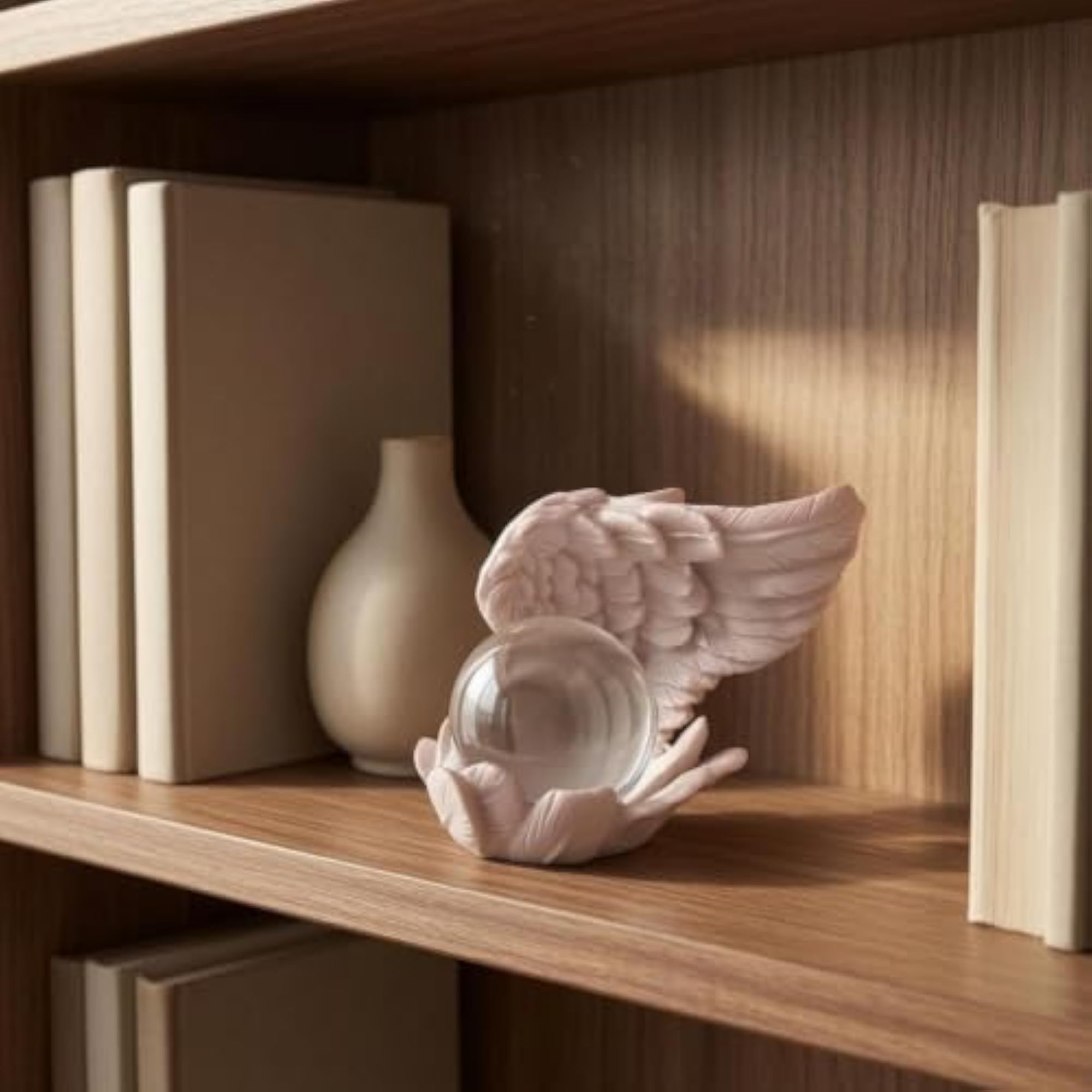 Resin Angel Wing Ornament Holder Layered Pink