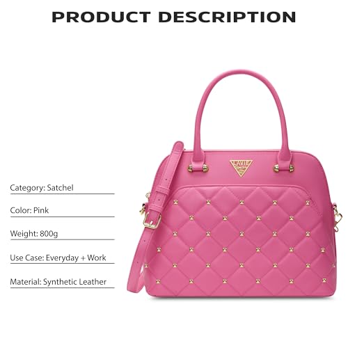 Image of Lavie Signature Women's Stud Elko Satchel Handbag | Satchel Bag for Work | Ladies purse | Stylish Shoulder Bag | Gift For Women