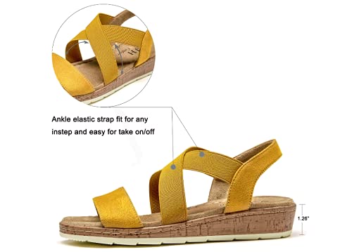 Image of VJH confort Women's Flat Sandals, Comfort Slip-on Elastic Ankle Strap Slingback Light Weight Casual Walking Sandals