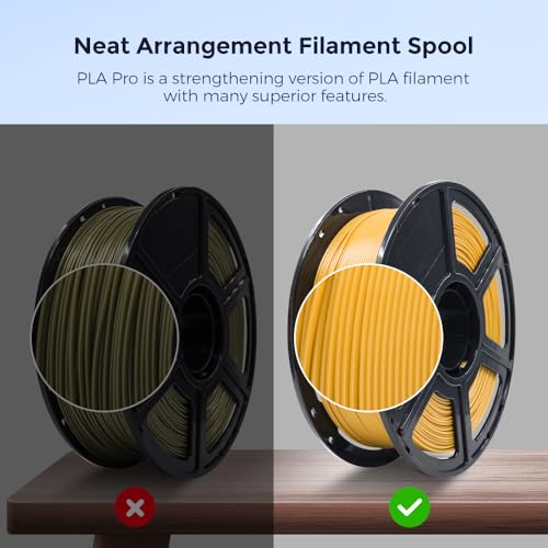 Image of FLASHFORGE 3D Printer Filament, PLA PRO Filament 1.75mm, 1KG Spool (2.2lbs), Dimensional Accuracy + /- 0.02mm for FDM 3D Printers, Better Tenacity & No Knotting (Gold)