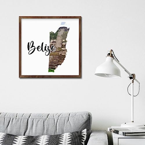 Panneau mural bois Belize 30x30cm pour étagère - 5