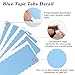 Mabor 120Pcs Tape for Hair Extensions, 1.58 x 0.32 Inch Double Sided Blue Adhesive Human Hair Tape for Replacement, Wig Beauty Tools