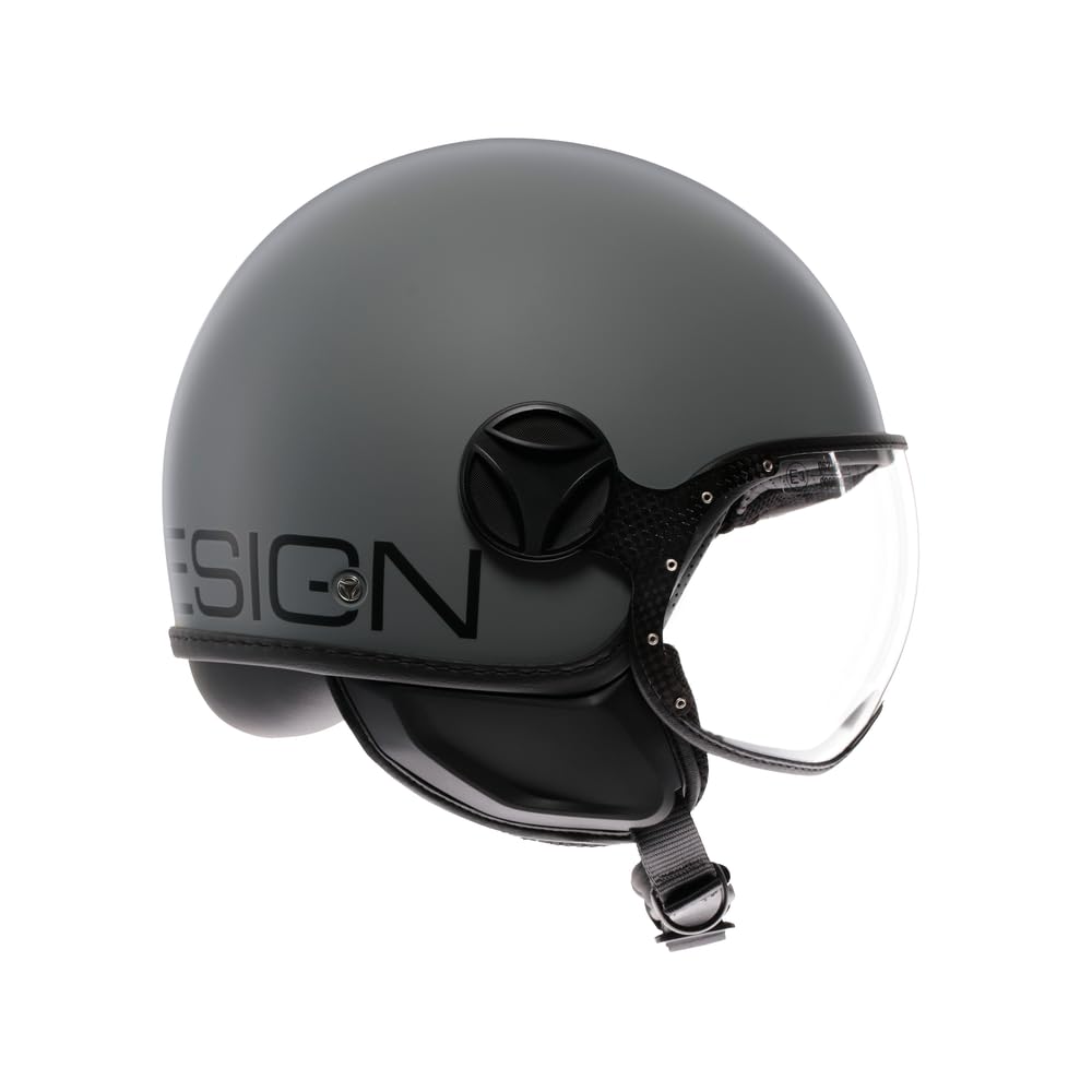 MOMO Design - FGTR CLASSIC E2206, Casco Moto Jet, Casco Jet Omologato ECE, Casco Jet Aperto Scooter, Uomo e Donna, Leggero con Visiera, Bianco Nero, XS