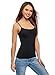 Produktbild oodji Ultra Damen Tank Top Basic mit Spaghettiträgern, Schwarz, DE 42 / EU 44 / XL