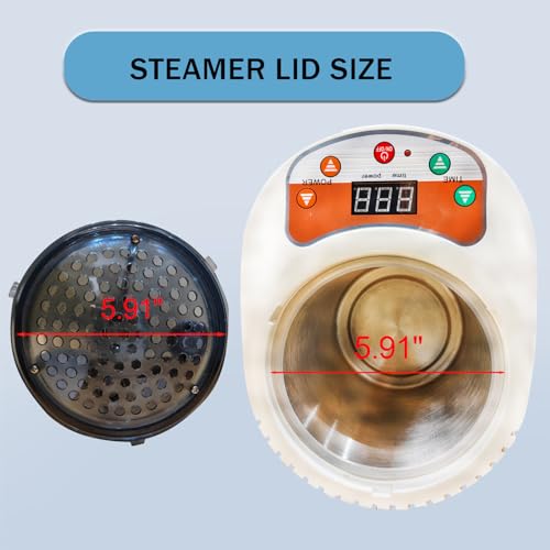 Smartmak Sauna Steamer Pot Cover, 2L Steam Generator Accessories Lid Cap (Blue,Calibre 5.91