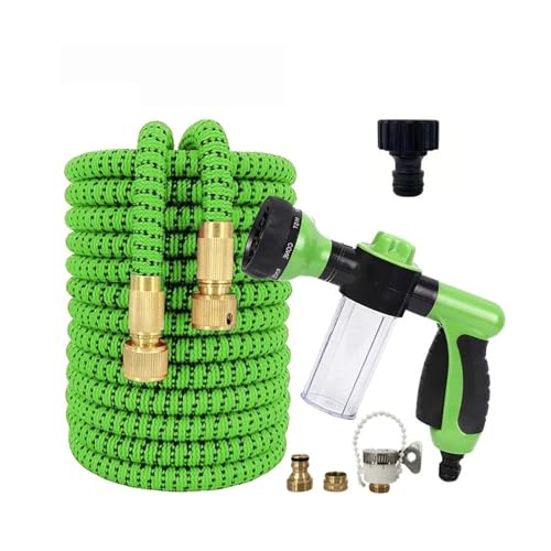 SKDJFHF Retractable stretch hose Flexible Garden Hose Garden Watering High Pressure Spray Gun Multiple Watering Modes Gardening Tools(25ft)