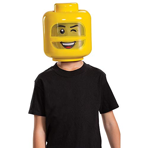 Lego Face Change Mask For Kids, Official Lego Costume Accessory, Single Child Size Face Mask With Changeable Face Yellow #TOP2