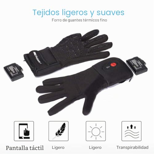 Miniatura 7 de Guantes Calefactables Electrónicos Para Hombre Y Mujer, Guantes Calefactables Moto Invierno Térmicos De Artritis Batería Recargable Calentador De Mano Para Esquí Motociclismo Pesca Senderismo Caza