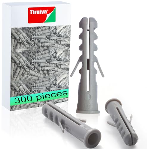 Tiruiya Dübel Set, Spreizdübel zur Befestigung in Porenbeton, Beton, Ziegeln, Stein UVM., Nageldübel zur Wand in Montage von Regalen Decken Schränken