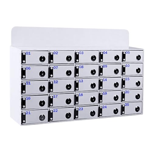 Meuble de rangement téléphones portables en acrylique blanc épuré