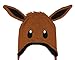 Bioworld Pokemon Eevee Cosplay Fleece Lined Laplander Beanie Cap Hat for Men Women OSFM Brown