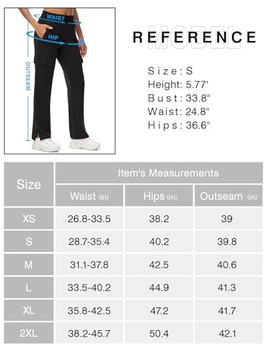 Tbmpoy Women'S Cargo Sweatpants Straight Leg High Waisted Wide Leg Athletic Pants Zipper Pockets Bottom Trendy Black M thumb #6