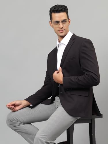 Image of Cantabil Solid Full Sleeves Notch Lapel Casual Blazer for Men | Casual Blazer for Men | Men Blazer for Casual | Blazer for Men Casual (P MBZC00061)