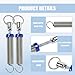 Ongfuwu 2PCS Car Lift Spring for Trunk, Car Trunk Lid Metal Spring, Automatic Lifting Spring Device with 2 Clamps, Adjustable Lifter Accessory Open Tool for Cars Without Hydraulic Lever
