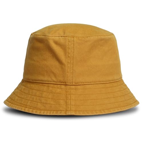 Image of Timberland Mens Bucket Hat, Cotton Twill, Soft Brushed Finish, Packable Sun Hat