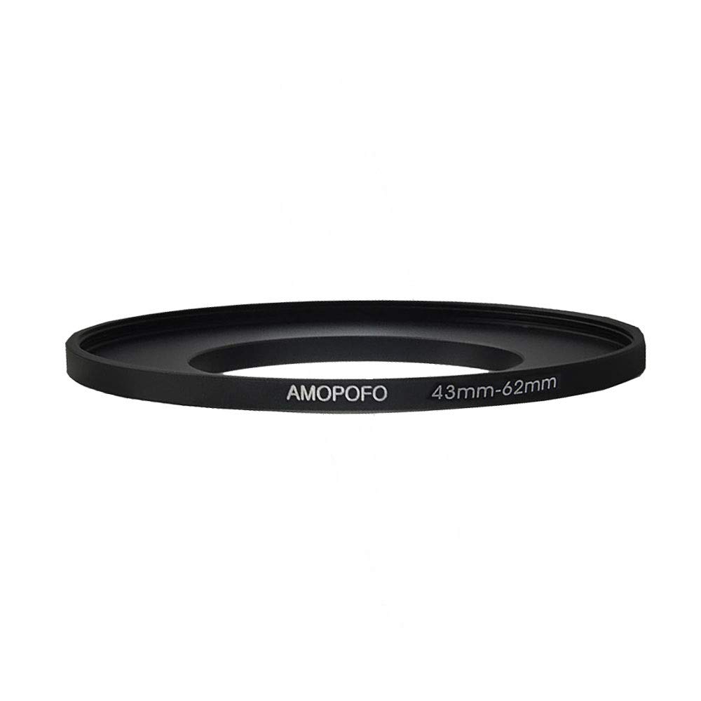 Anello filtro in metallo per fotocamera da 43 mm a 62 mm, adattatore per filtro Step Up da 43 mm a 62 mm con filettatura filtro da 43 mm su anello filtro da 62 mm