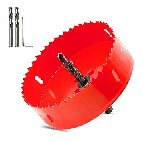 Image of Hordion Hole Saw Bi-Metal Saw Drilling Tool | with Twist Drill Bit & L Hex Wrench for Wood Plasterboard Plywood Plastic