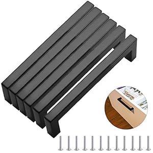 Meeqiao MQ040d Schrankgriffe 6 Stück Schwarz