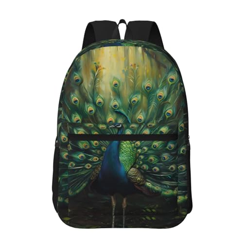 PHAYAH Pegasus Laptop-Rucksack mit Flying Away Muster, lässiger Rucksack für Damen und Herren, für Jungen und Mädchen, leichter Rucksack, Pfauenöffnungsschirm, EinheitsgröÃŸe