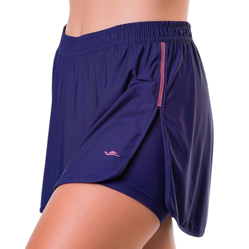 ELITE Short Saia Academia Beach Tennis Corrida Fitness Tecido Respirável, Marinho, P