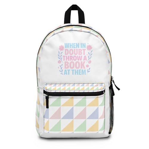 Whimsical Book Lover's Backpack - Great Gift for Students, Teachers, Readers, and Eco-Friendly Travel