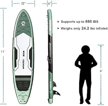 WOWSEA スタンドアップパドルボード グリーン WOWSEA スタンドアップパドルボード サップ sup