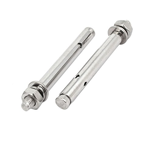 Aexit M10x120mm 304 Civil Equipment Hardware Accessories Stainless Steel Air Condition Fitting Sleeve Anchor Expansion Bolt 2pcs Model:66as499qo705