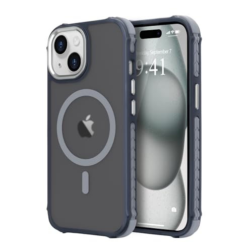 Coque magnétique iPhone 15 Pro Max violette et mate protection fine antichoc