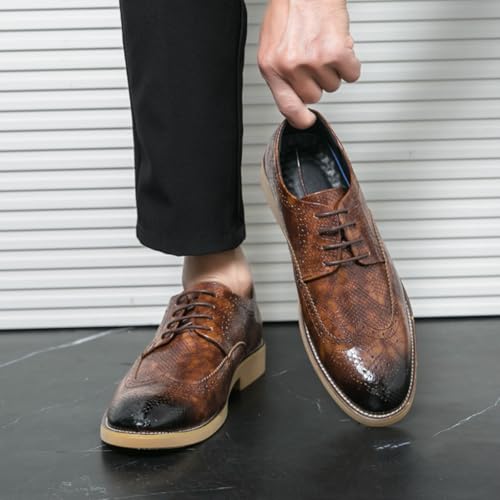 Men's Casual Oxfords Plain Toe Business Formal Dress Shoes Black Men's Loafers & Slip-Ons Brown Men Loafers3