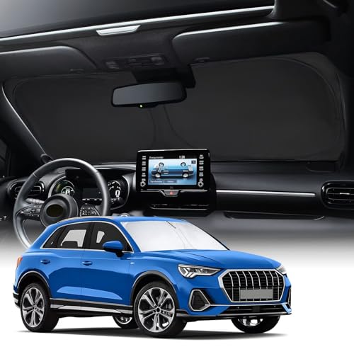 Pare-soleil de pare-brise Audi Q3 2013-2018 sur mesure argenté pliant