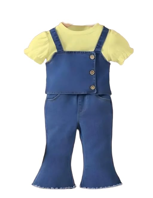 Girls’ Short Sleeves Top and Flared Pants Set