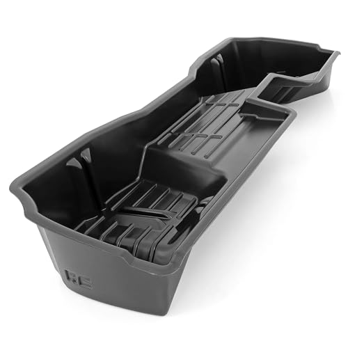 Rough Country Under Seat Storage Box for Chevy Silverado & GMC Sierra 1500/2500HD/3500HD Double Cab (20072019) - Custom-Fit Underseat Organizer Tray
