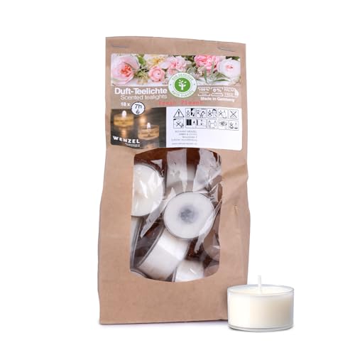 Wenzel Teelichter Duftkerze – 18 Duftteelichter Fresh Flower Duft -...