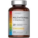 Multivitaminas y Minerales | 450 Comprimidos | con más de 20 Ingredientes Esenciales para Hombre y Mujer | Horbaach