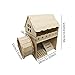 Baoblaze 2 Tier Hamster House Cage Accessories Hide Supplies Play Toy Hamster Hideout with Swing for Chinchilla Small Pet Mice