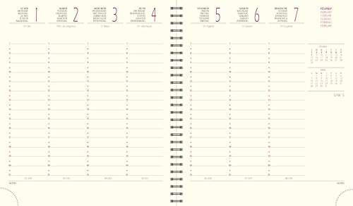 Exacompta 180842E - Recharge pour agenda de bureau Eurotime 18S spiralé - 15 x 17 cm - Semainier janvier à décembre 2026