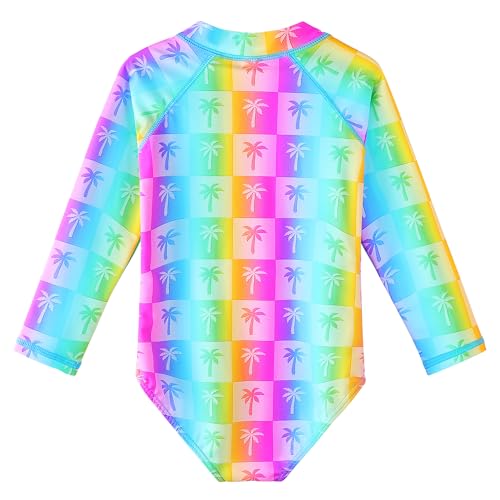 Traje de baño para niños UPF 50+ HUAANIUE con manga larga azul de 4 a 11 años 3