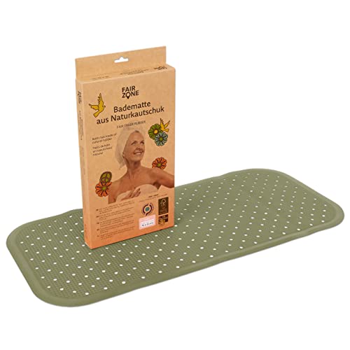 FAIR ZONE Badewannenmatte rutschfest 76x34 cm Antirutschmatte Plastikfrei FSC Naturkautschuk 100%...